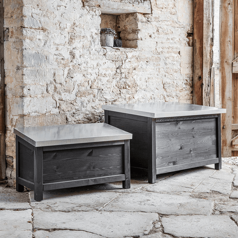 Moreton Outdoor storage box, H64 x D60 x W104cm, Grey/Black