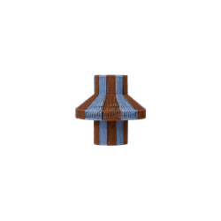 Image showing the Diana Lampshade, D28 cm, Caramel Brown & Serenity Light Blue product.