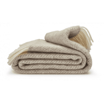 Image showing the Fishbone Throw, 150 x 183cm, Hazel product.