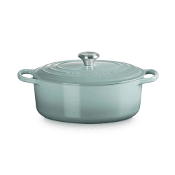 Image showing the Cast Iron Oval Casserole, 29cm, Sea Salt product.