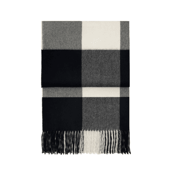 Image showing the Whisper Plaid Throw, H200cm x W130cm, Black/Cream product.