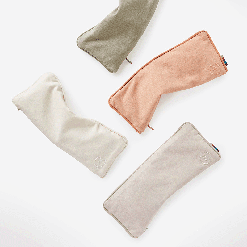 Organic Cotton Eye Pillow, Grey Ice