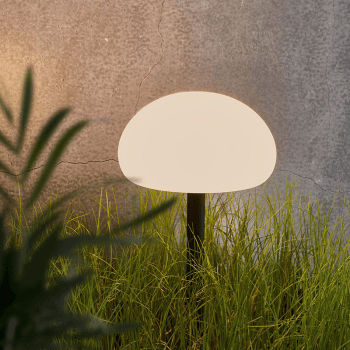 Image showing the Sponge Spike Outdoor Battery Light, D20cm, Black and White product.