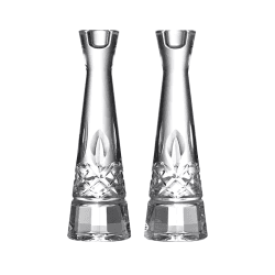 Image showing the Lismore Set of 2 Round Candlesticks, D7.8 x H25.4cm, Clear product.