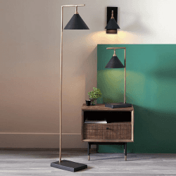 Image showing the Zeta Floor Lamp, H161cm, Matt Black product.