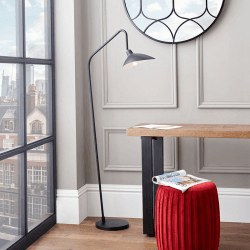 Image showing the Toulon Floor Lamp, H150cm, Black product.