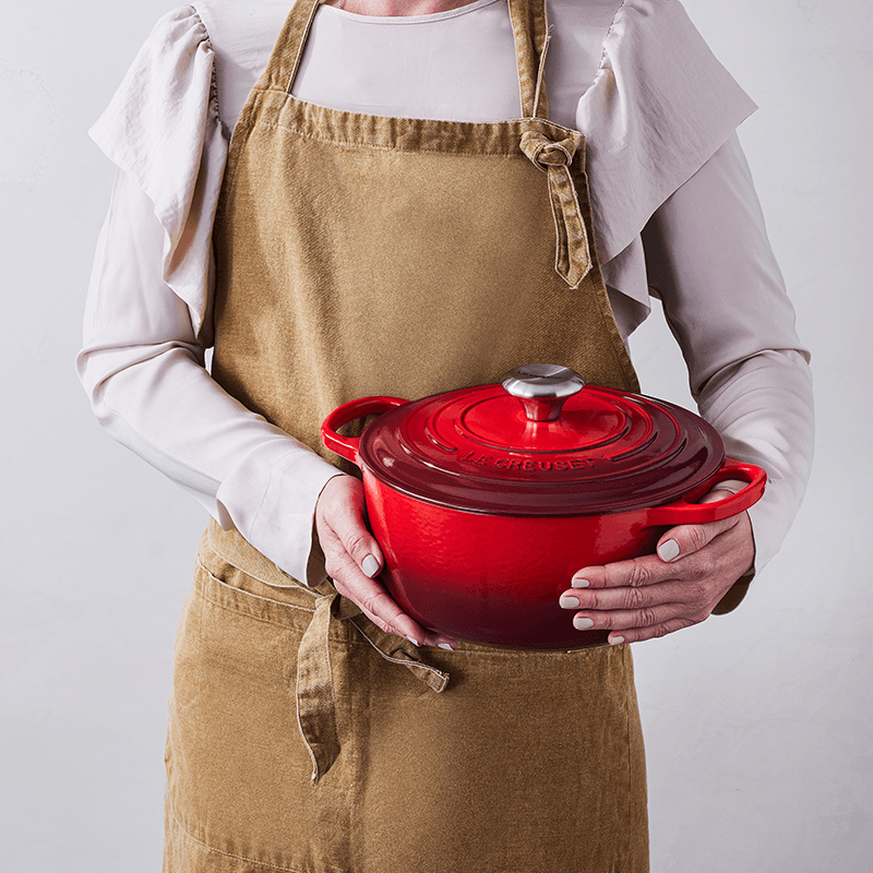 Signature Cast Iron Round casserole, 30cm - 8.1 litre, Cerise
