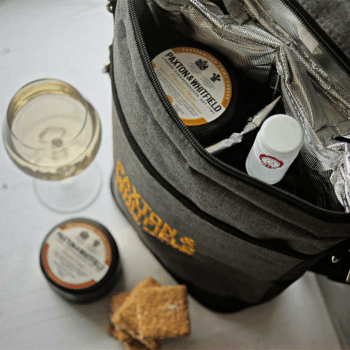 Image showing the Cheese & Wine Cool Bag, Grey product.