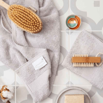Image showing the Organic 600gsm The Hand Towel, 50 x 90cm, Grey product.