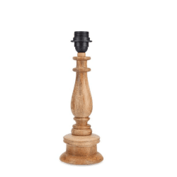 Image showing the Usha Lamp base, D35 x 12cm, Mango Wood product.