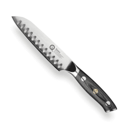 Image showing the Q30 Series Damascus Steel Santoku Knife, 12cm, Black product.