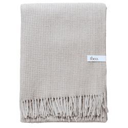 Image showing the Recycled Wool Blanket, 145 x 190cm, Camel Waffle product.