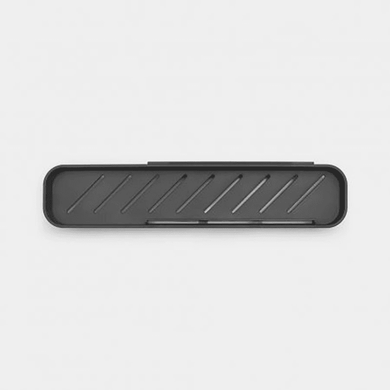 MindSet Shower Shelf With Squeegee, Dark Grey