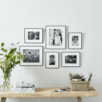 Image showing the Fine Black Gallery Set of 6 frames, Black product.