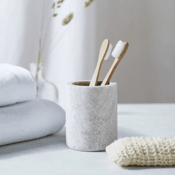 Image showing the Marble Toothbrush Holder, Beige product.