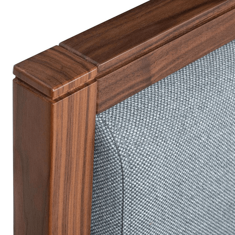 Lars King Size Bed, Grey and Walnut