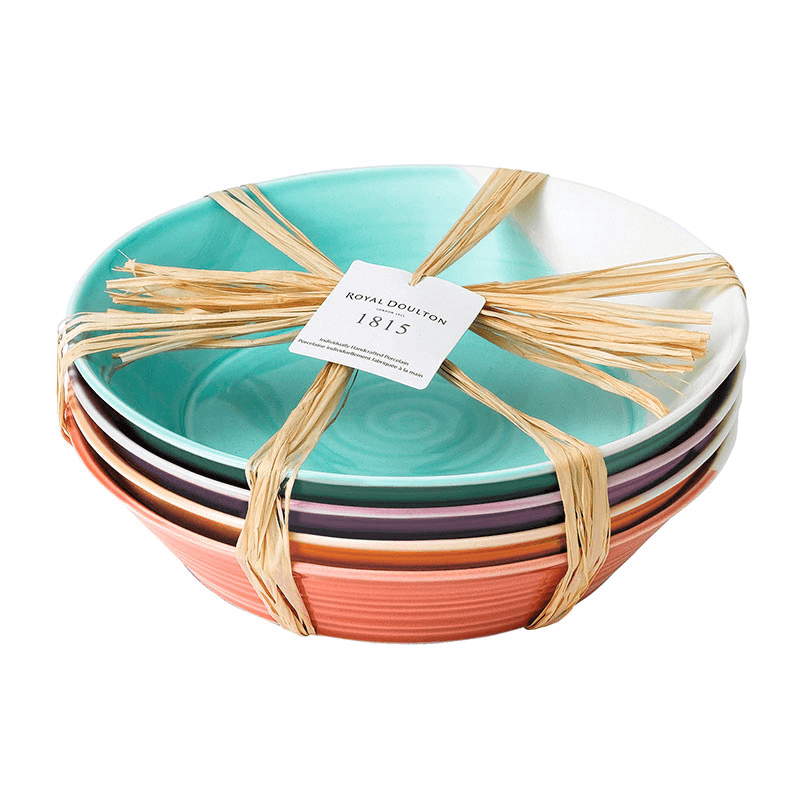 1815 Brights Set of 4 pasta bowls, 22cm, Mixed Colours