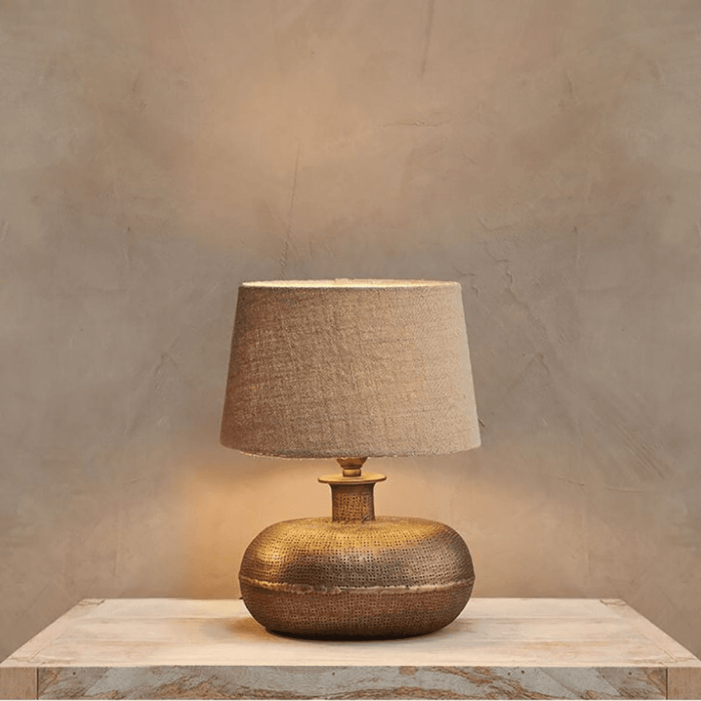 Lumbu Lamp Small, H25 x W28 x D24cm, Metallic