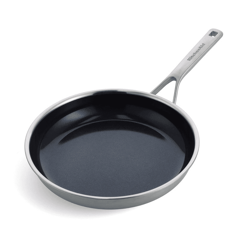 MultiPly - Ceramic Stainless Steel Ceramic Non-Stick Frying Pan, 28cm, Silver