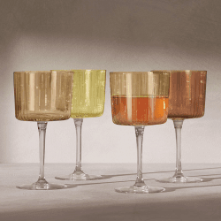 Image showing the Gems Set of 4 Wine Glasses, 250ml, Amber product.