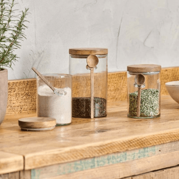 Image showing the Kossi Storage Jar, H16.5cm, Clear product.