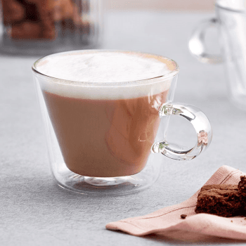 Image showing the Duo Flare Cappuccino Glass Set, 250ml product.