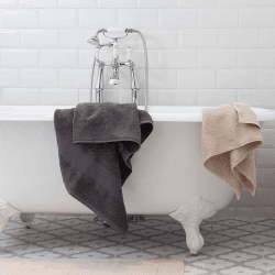 Image showing the Organic 600gsm The Bath Sheet, 100 x 160cm, Slate product.