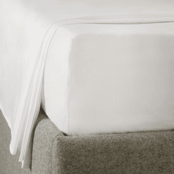 Image showing the Essentials - 200 Thread Count Egyptian Cotton King fitted sheet, W150 x L200 x D30cm, White product.