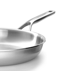 Image showing the MultiPly Stainless Steel Skillet with Lid, 24cm, Silver product.