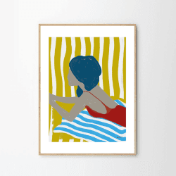 Image showing the Finales De Agosto - Lentov Art print, H70 x D50cm, Multi product.