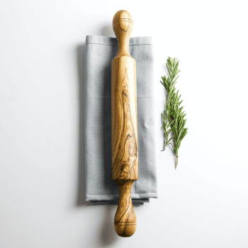 Image showing the Traditional Olive Wood Rolling Pin - 37cm product.