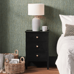 Image showing the Chelmsford Bedside Table, Satin Black product.