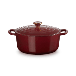 Image showing the Signature Cast Iron Round Casserole, 28cm, Garnet product.