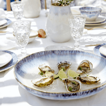 Image showing the Brisa Ria Pasta/serving bowl, 37cm, Blue product.