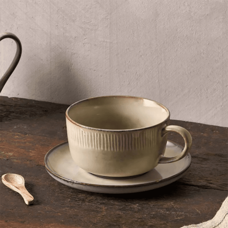 Malia Cup & Saucer, Cream