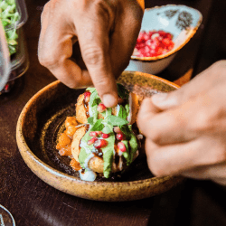 Image showing the Six Course Contemporary Indian Tasting Menu with Wine Flight for Two at Michelin Recommended Asha's, Manchester product.