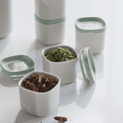 Image showing the Leo Balance 6 Piece Small Food & Spices Container Set, Mint product.