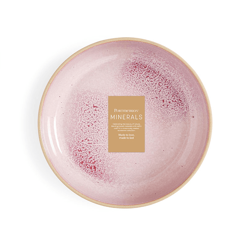 Minerals Set of 4 Low Bowls, D22cm, Rose Quartz