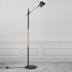 Image showing the Theo Floor Lamp, H130.5cm, Black product.