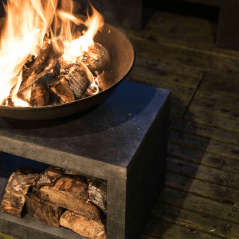 Image showing the Outdoor fireball & rectangle console, W50cm, Black product.