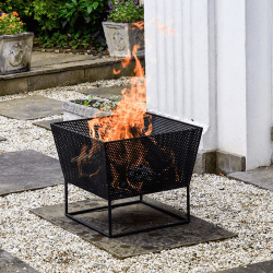 Image showing the Norfolk Outdoor firebowl, W52cm, Black product.