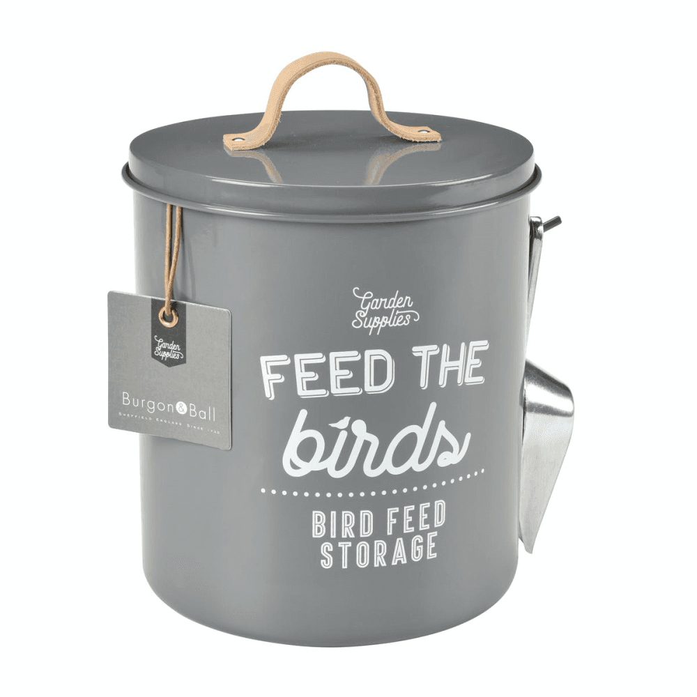 Enamelware Bird Feed Tin, Charcoal, Grey
