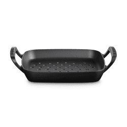 Image showing the BBQ Square Grill Cooking Basket, 30cm, Satin Black product.