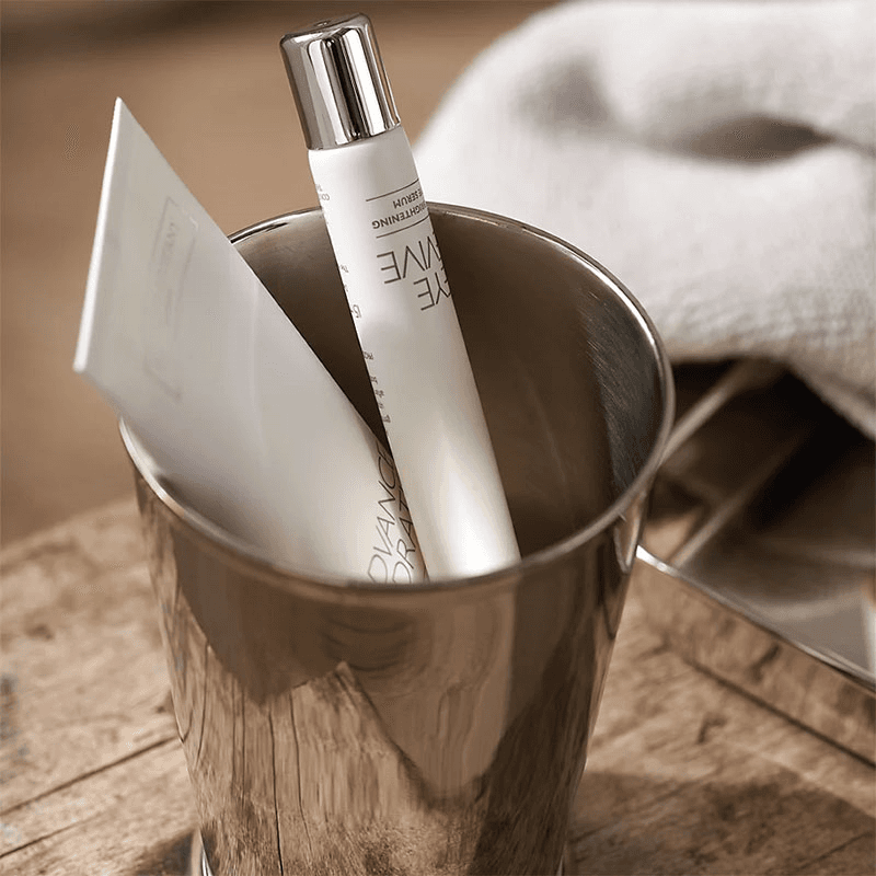 Brass Tumbler, H12cm, Silver