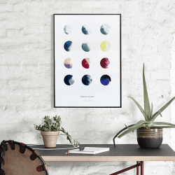 Image showing the Moon Phases FSC Print, 50 x 70cm product.
