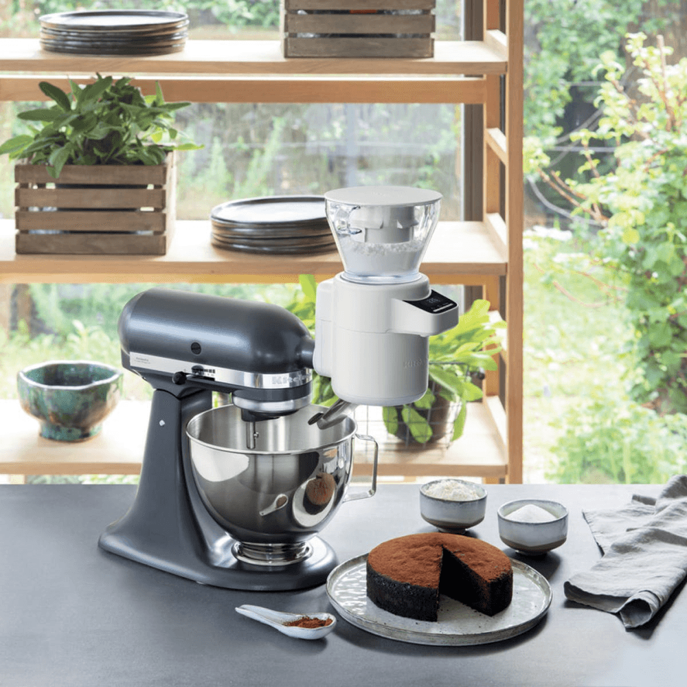Sifter and scale attachment, White