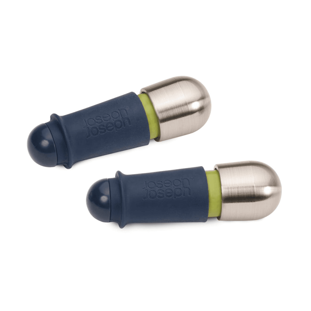 BarWise - Twist Lock Pair of wine stoppers, H21.6 x W10 x D2.6cm, Blue