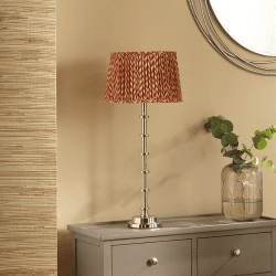Image showing the Vienna Chevron Pleated Lampshade, 30cm, Red product.
