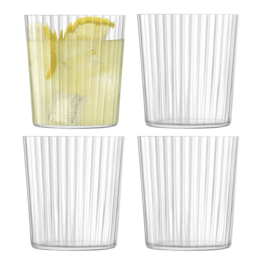 Gio Line Set of 4 tumblers, 390ml, clear