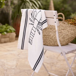 Image showing the Lobster Tea Towel, 50 x 70cm, White/Blue product.